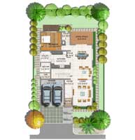 Adarsh Palm Emerald villa floor plan